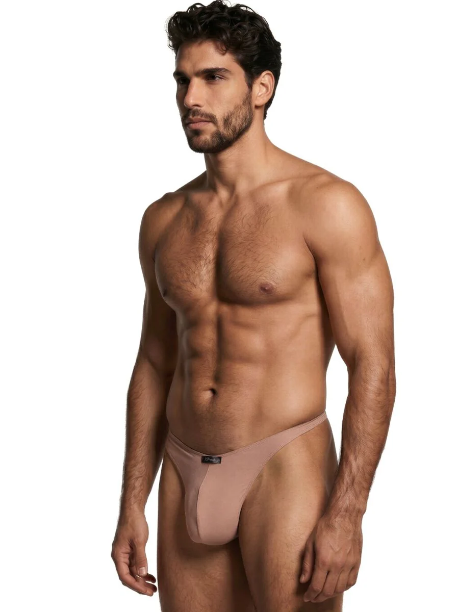 Xtremen 91254 Mens Underwear Sleek Microfiber Thongs Color Khaki - Image 4