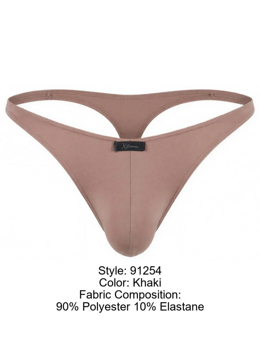 Xtremen 91254 Mens Underwear Sleek Microfiber Thongs Color Khaki - Image 8