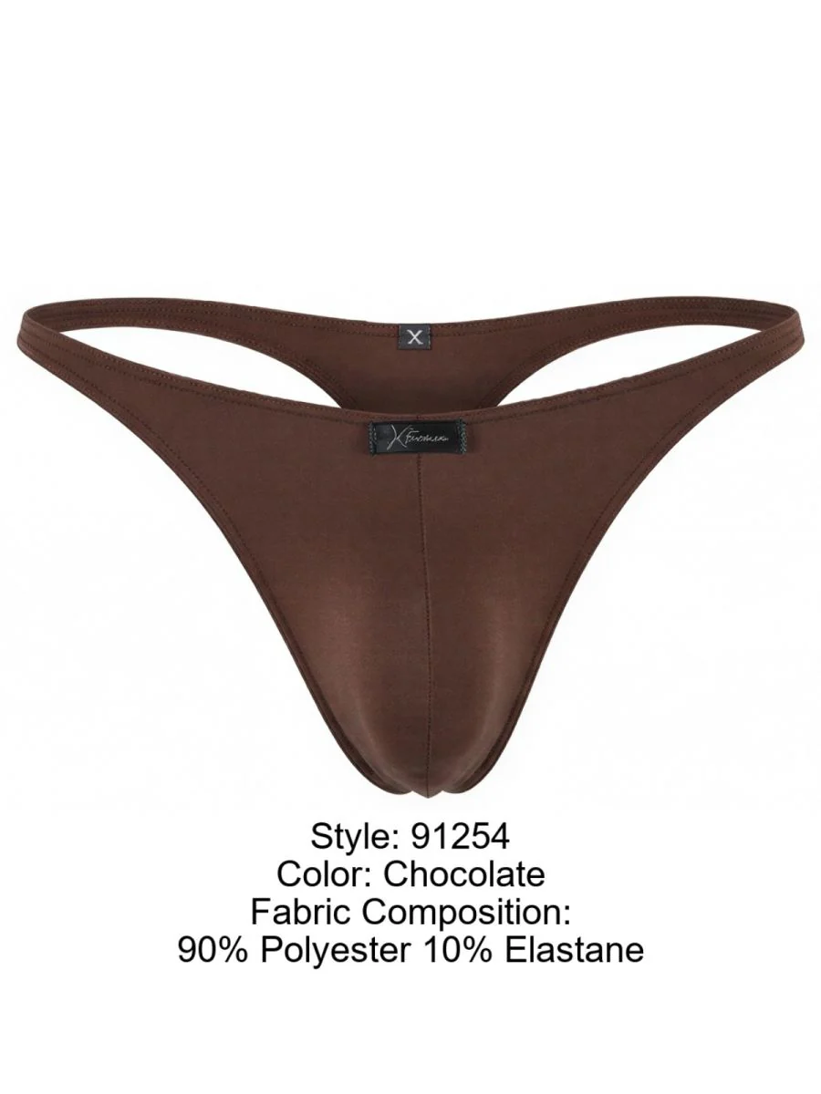 Xtremen 91254 Mens Underwear Sleek Microfiber Thongs Color Chocolate - Image 8