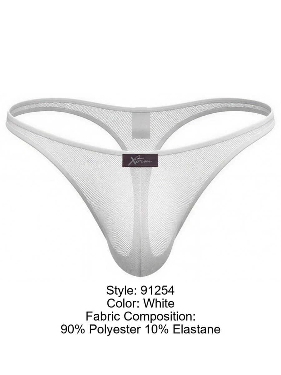 Xtremen 91254 Mens Underwear Sleek Microfiber Thongs Color White - Image 8