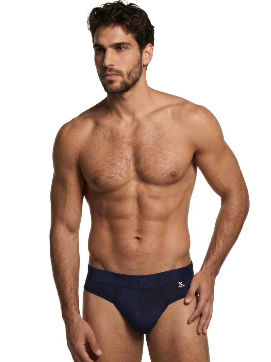 Xtremen 91257 Mens Underwear Sleek Microfiber Comfort Thongs Color Dark Blue - Image 2