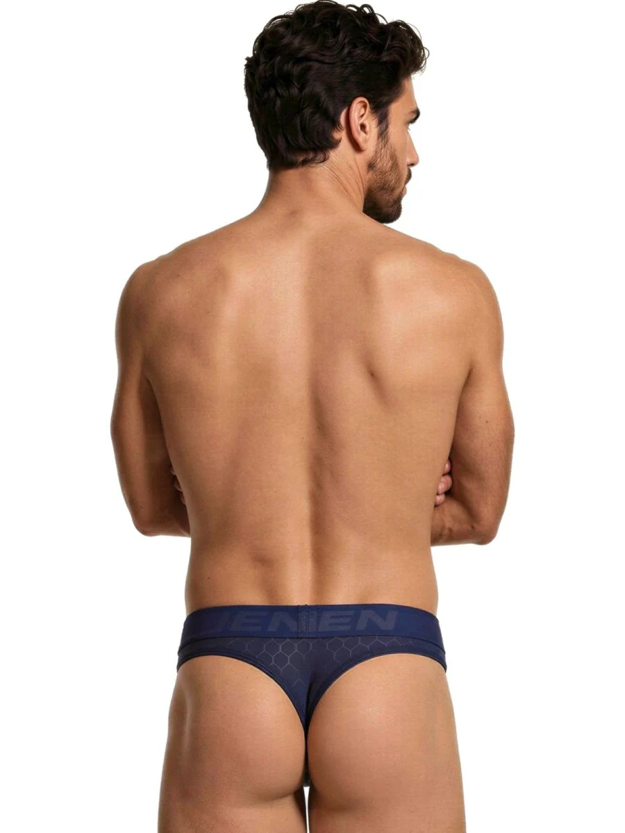 Xtremen 91257 Mens Underwear Sleek Microfiber Comfort Thongs Color Dark Blue - Image 3