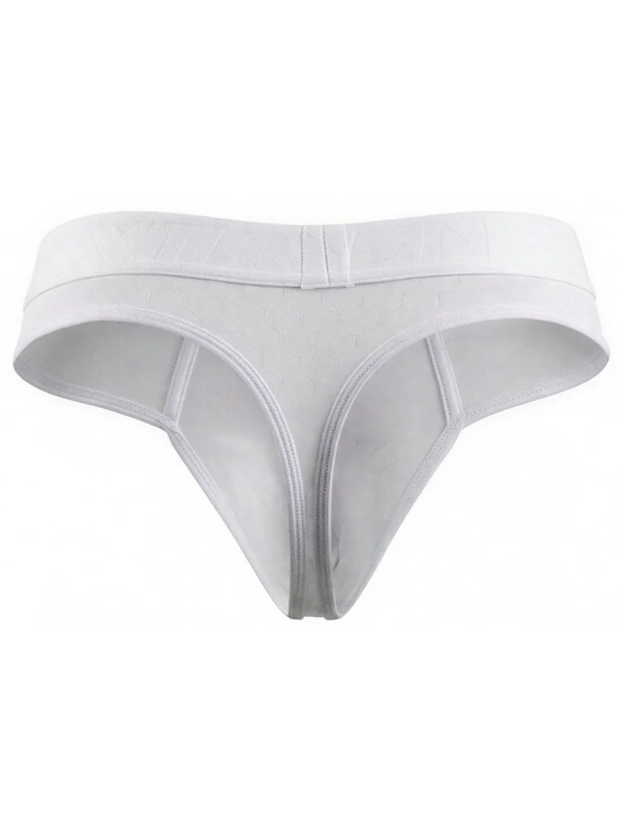 Xtremen 91257 Mens Underwear Sleek Microfiber Comfort Thongs Color White - Image 6