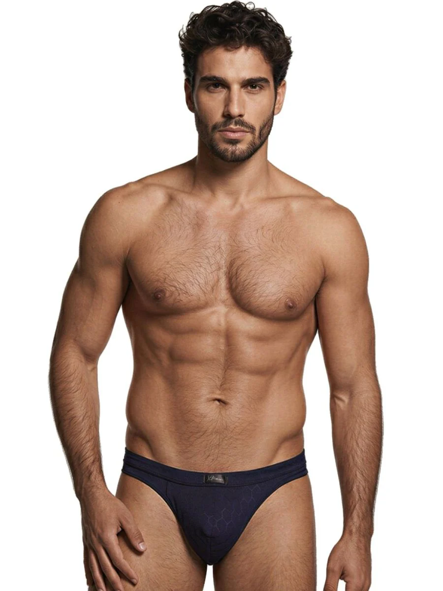 Xtremen 91258 Mens Underwear Sleek Microfiber Briefs Color Dark Blue - Image 2