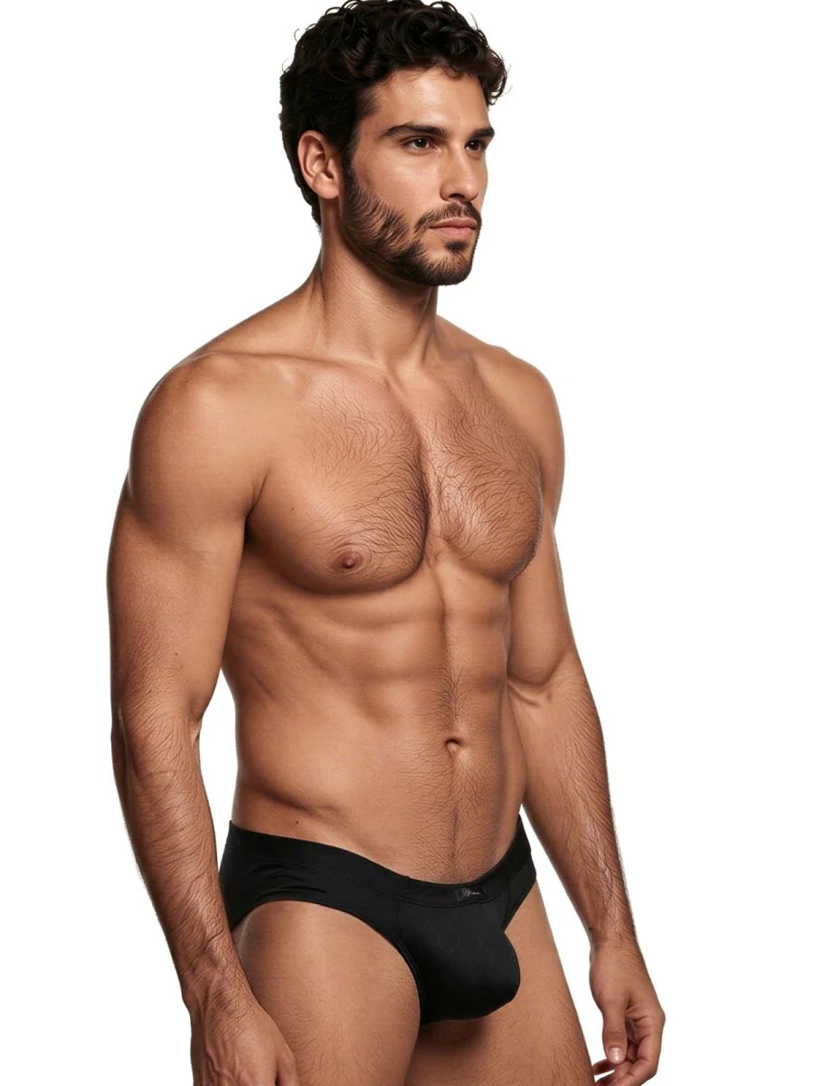 Xtremen 91258 Mens Underwear Sleek Microfiber Briefs Color Black - Image 4