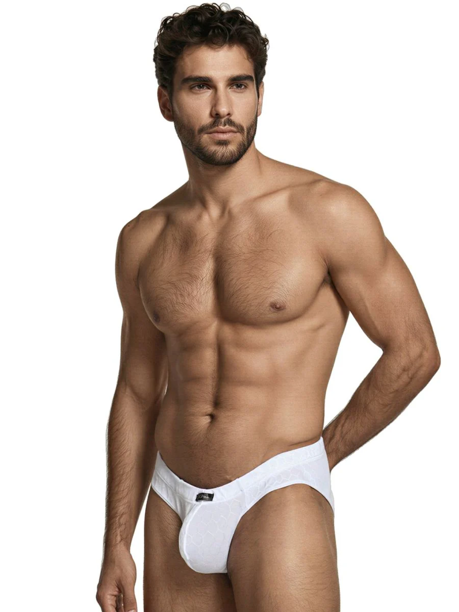 Xtremen 91258 Mens Underwear Sleek Microfiber Briefs Color White - Image 4