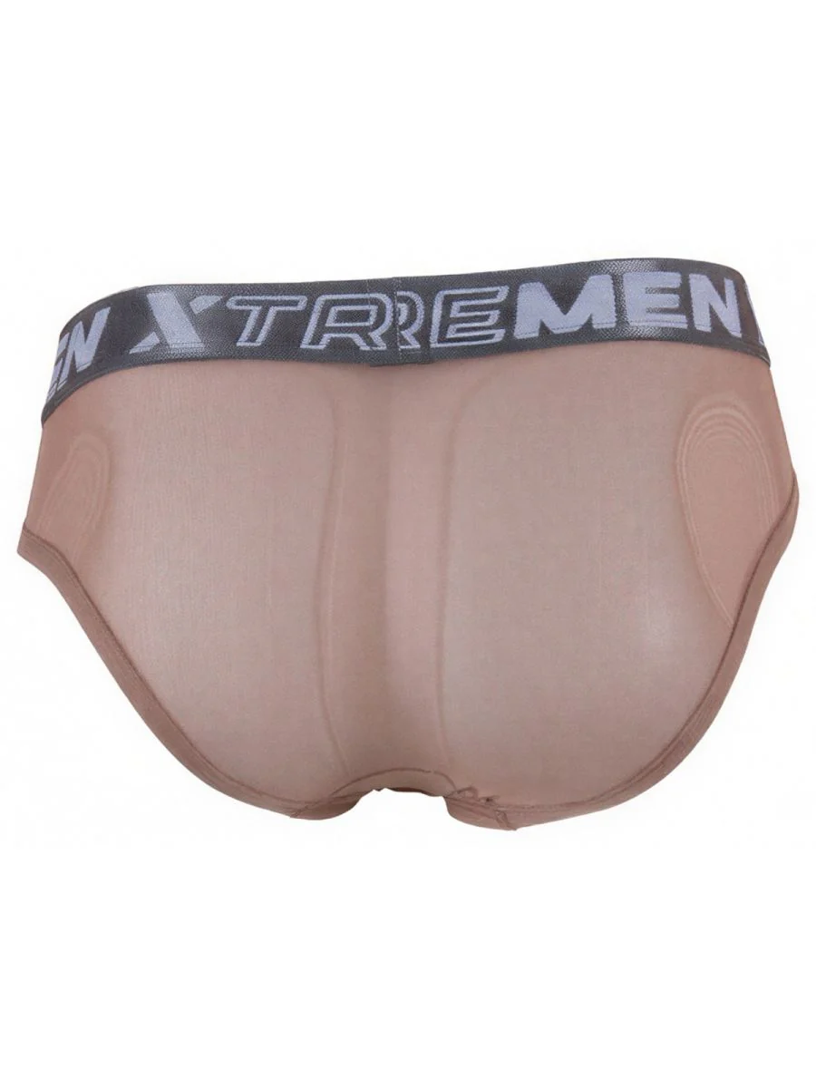 Xtremen 91262 Mens Underwear Sleek Microfiber Mesh Briefs Color Brown - Image 6