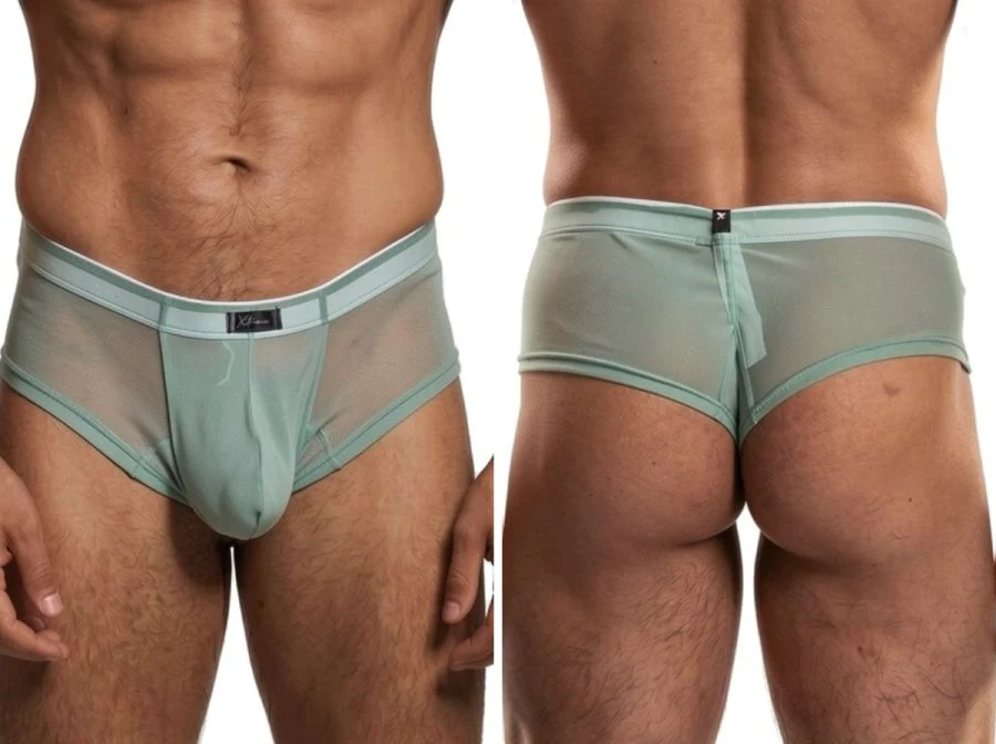 Xtremen 91263 Mens Underwear Microfiber Mesh Briefs Color Green