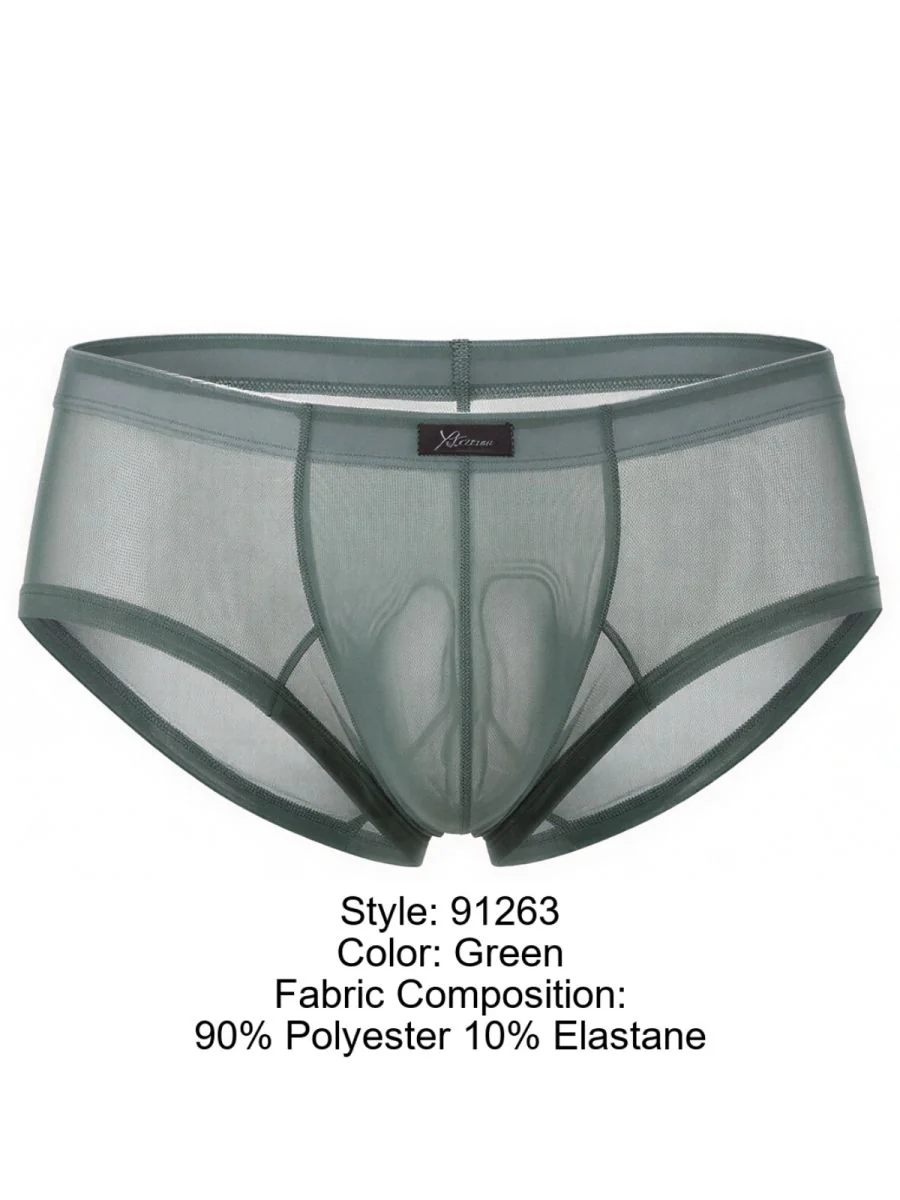 Xtremen 91263 Mens Underwear Microfiber Mesh Briefs Color Green - Image 8