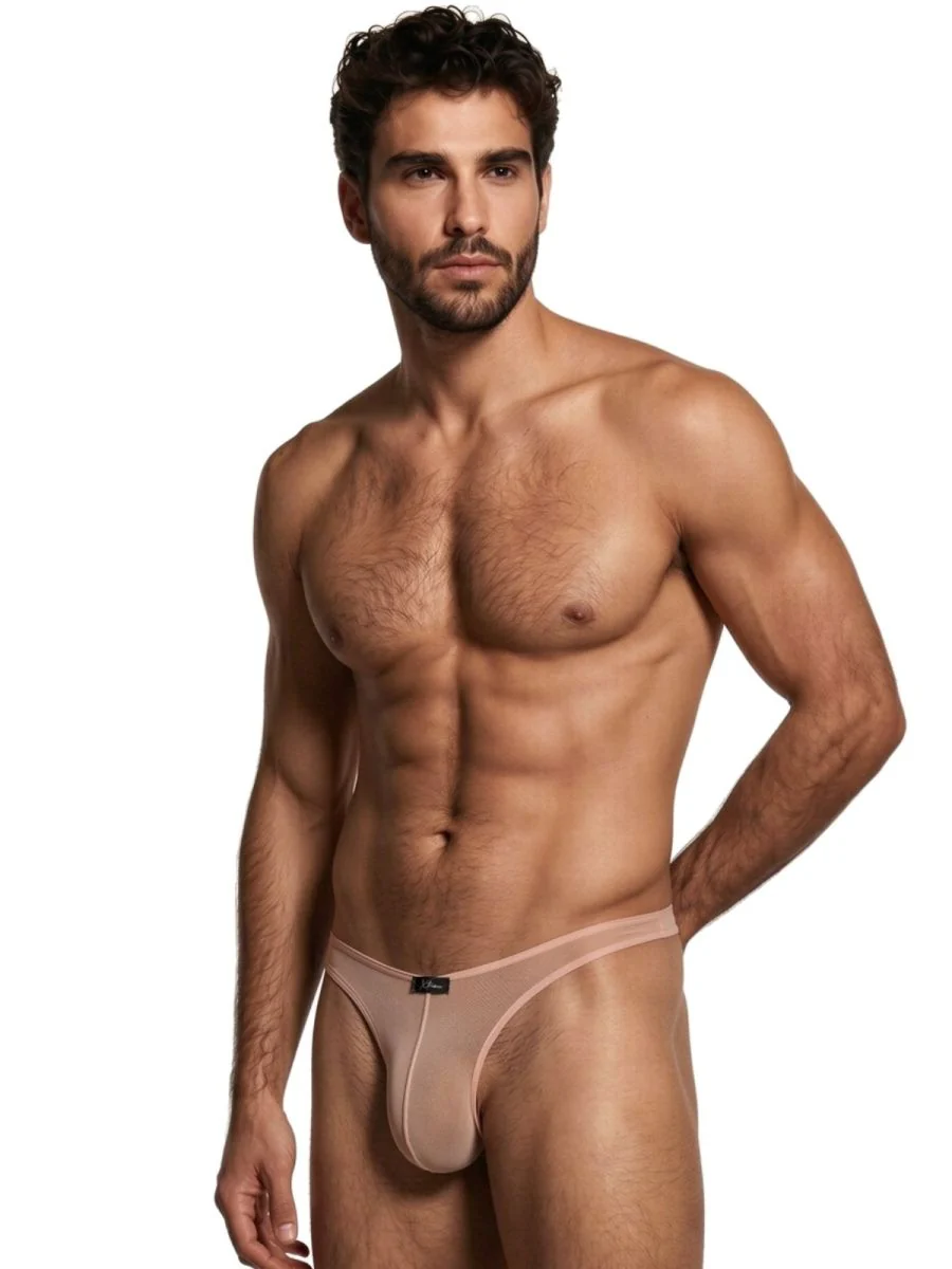 Xtremen 91264 Mens Underwear Microfiber Mesh Bikini Color Brown - Image 4