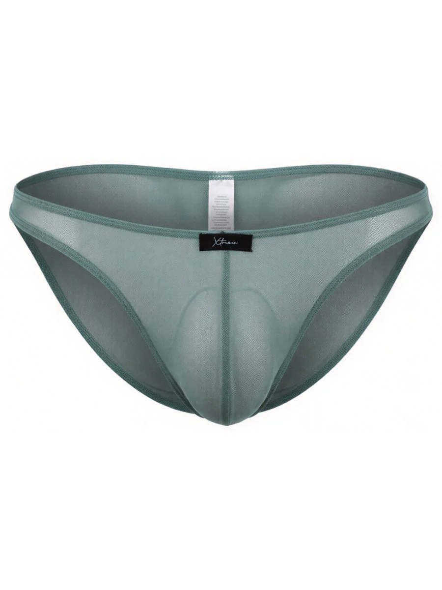 Xtremen 91264 Mens Underwear Microfiber Mesh Bikini Color Green - Image 5