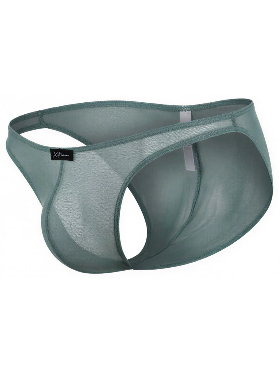 Xtremen 91264 Mens Underwear Microfiber Mesh Bikini Color Green - Image 7