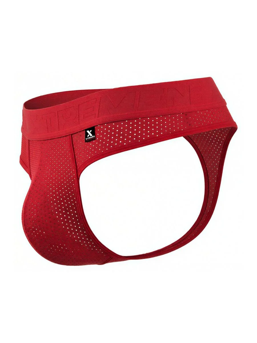 Xtremen 91268 Microfiber Mesh Thongs Color Red - Image 7