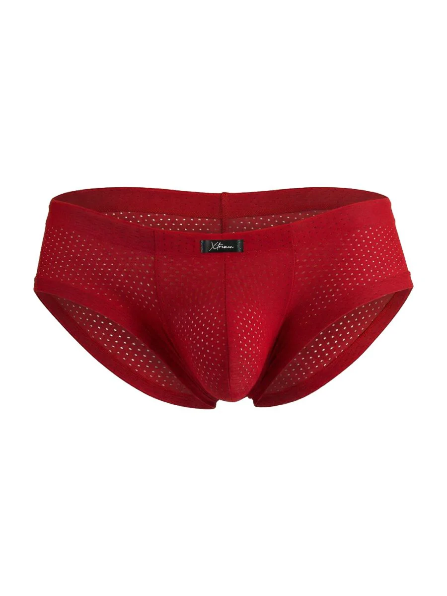 Xtremen 91269 Microfiber Mesh Briefs Color Red - Image 5