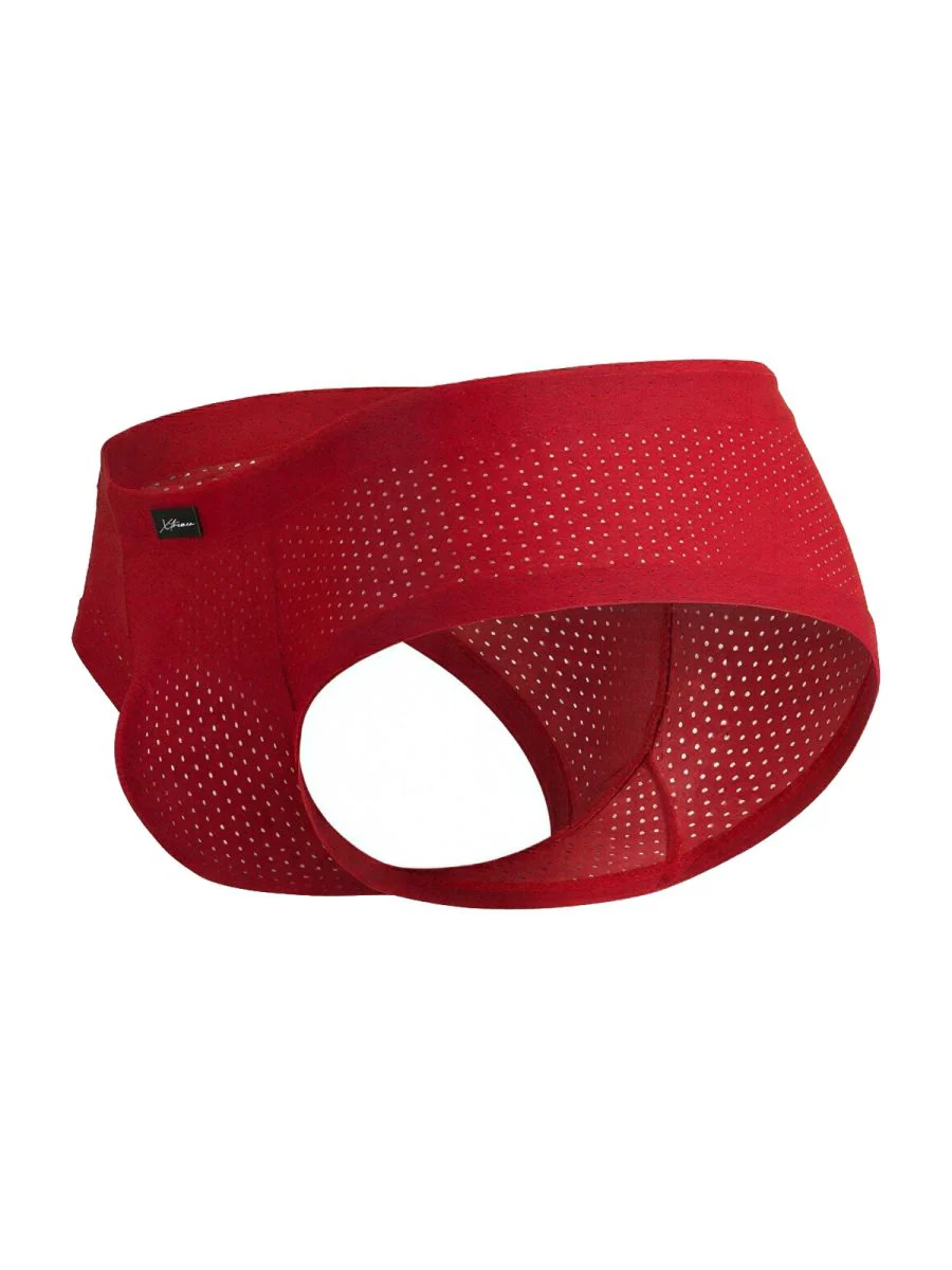 Xtremen 91269 Microfiber Mesh Briefs Color Red - Image 7