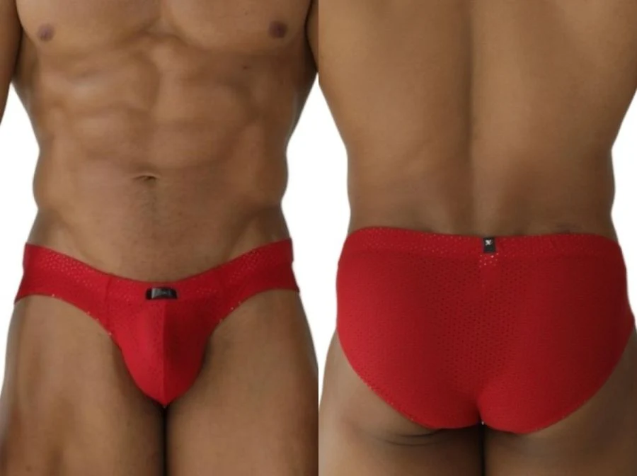 Xtremen 91270 Microfiber Mesh Briefs Color Red