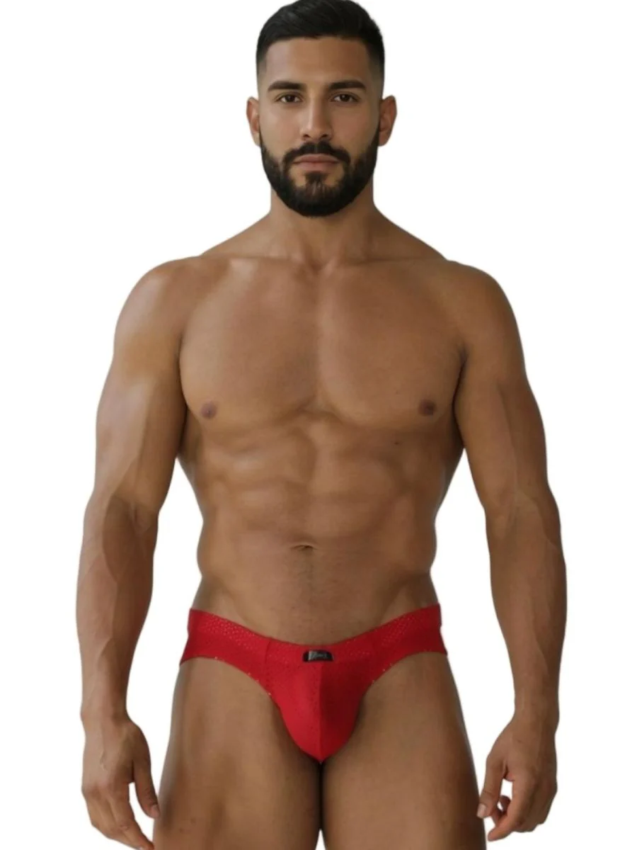 Xtremen 91270 Microfiber Mesh Briefs Color Red - Image 2