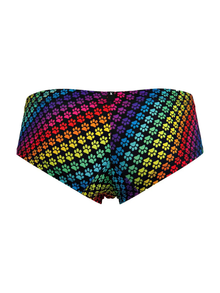 Xtremen 91283 Rainbow Printed Microfiber Briefs Color Paw print - Image 6