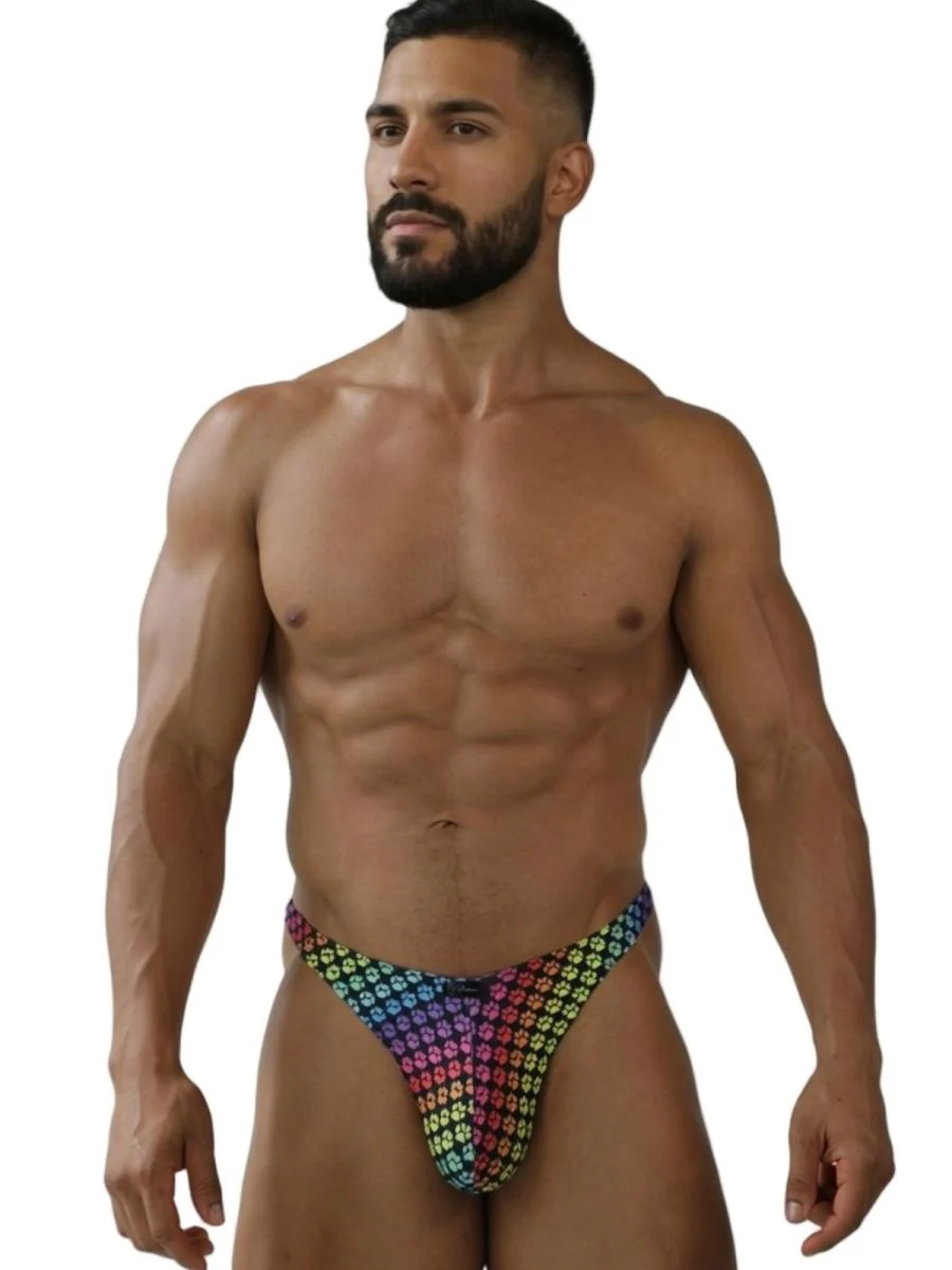 Xtremen 91284 Printed Microfiber Thongs Color Paw print - Image 2